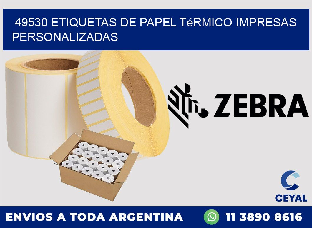 49530 Etiquetas de papel térmico impresas personalizadas
