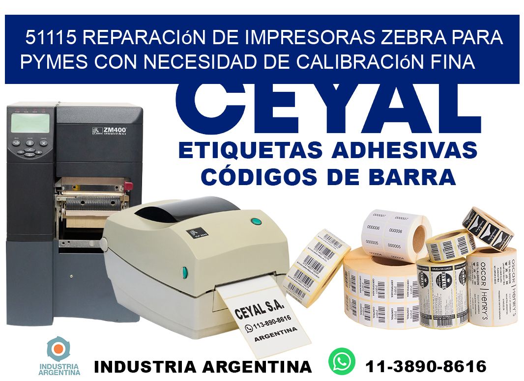 51115 reparación de impresoras zebra para pymes con necesidad de calibración fina