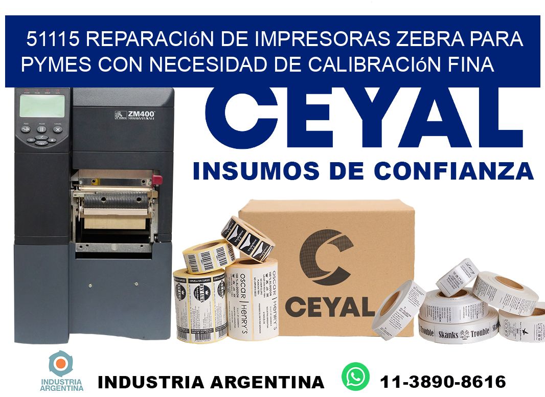 51115 reparación de impresoras zebra para pymes con necesidad de calibración fina