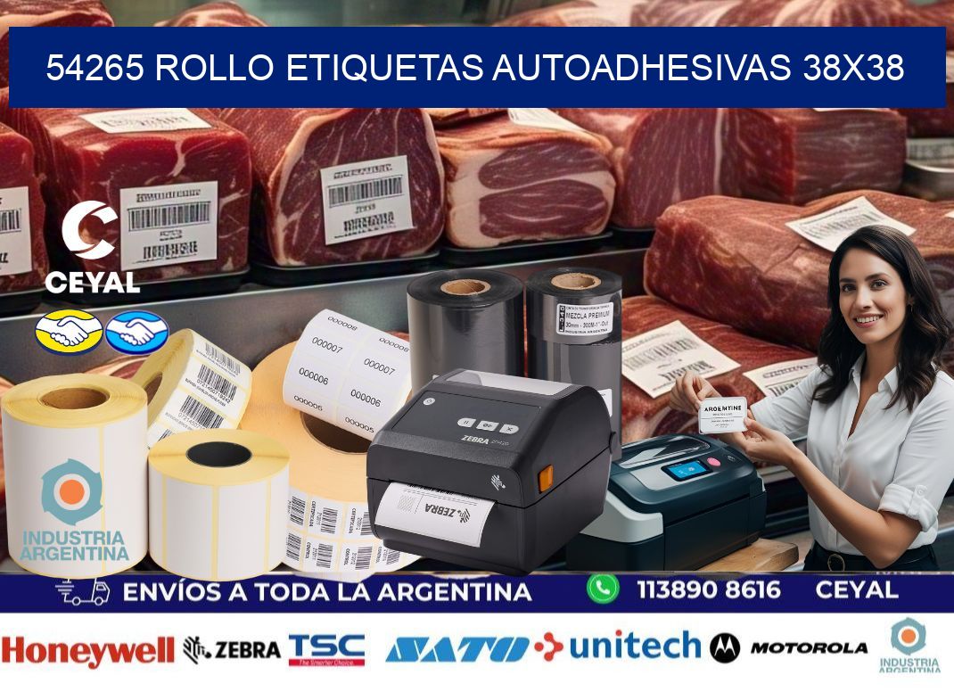 54265 Rollo Etiquetas autoadhesivas 38x38