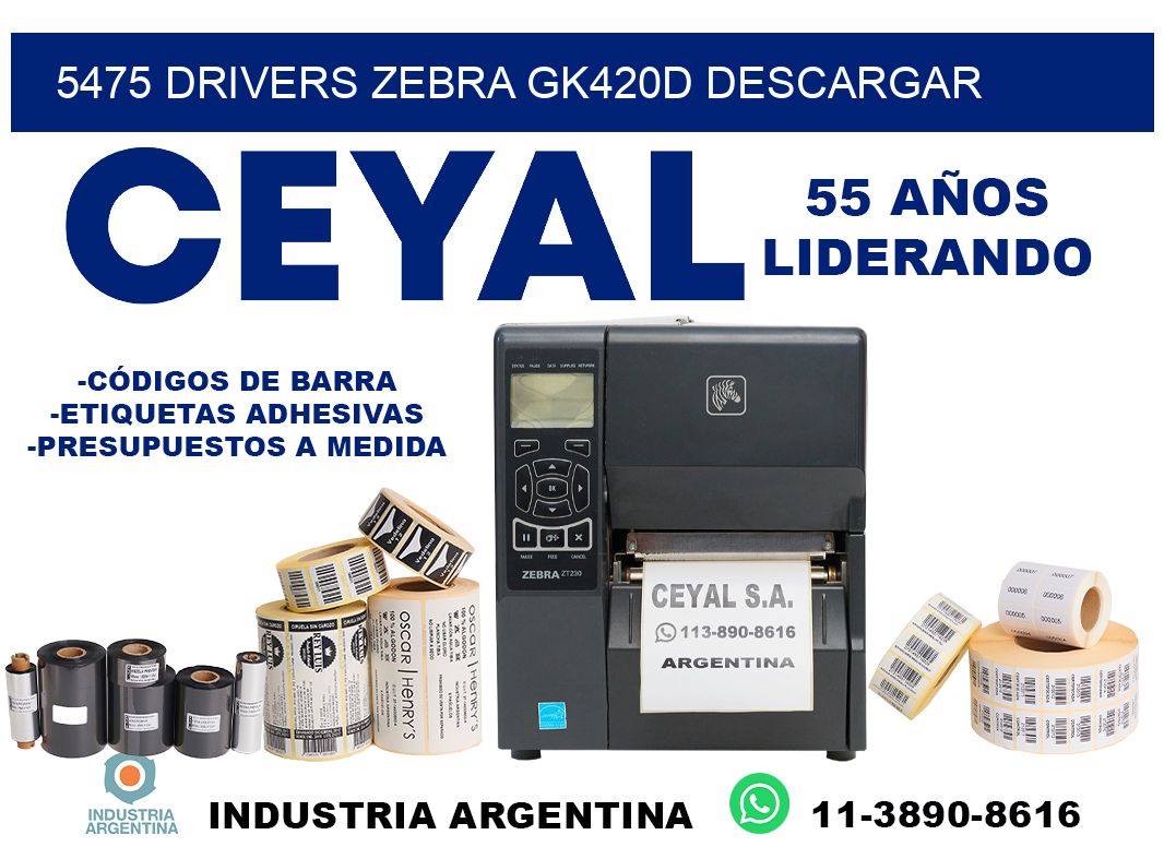 5475 drivers zebra gk420d descargar