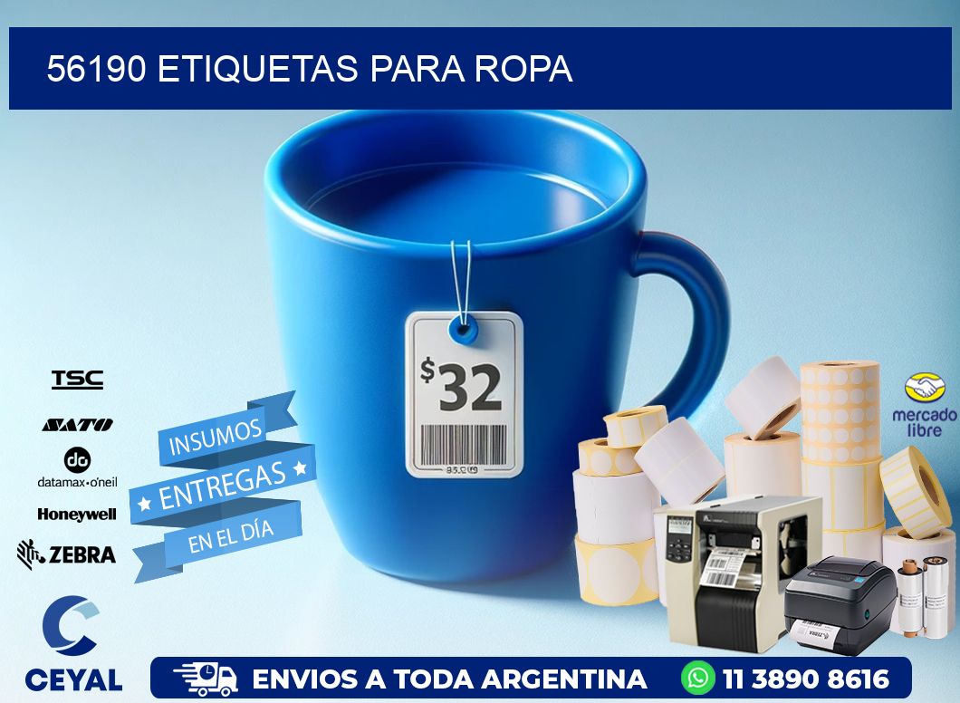 56190 etiquetas para ropa