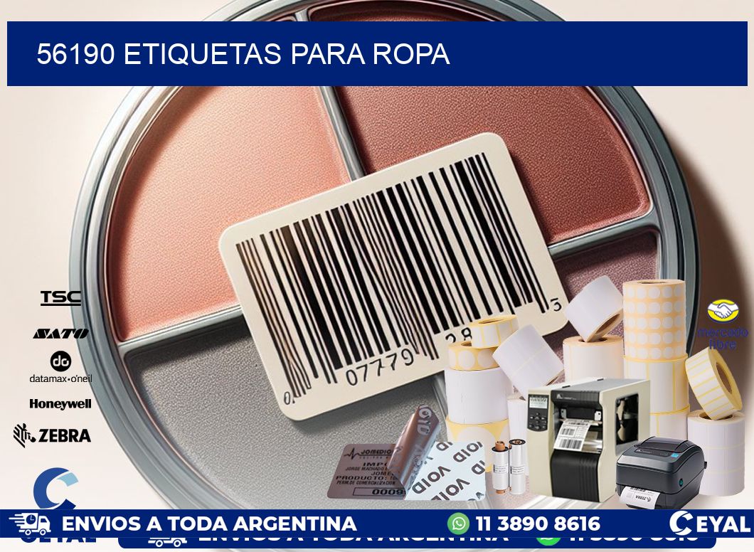 56190 etiquetas para ropa