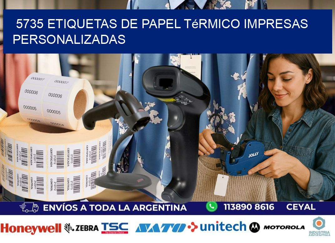 5735 Etiquetas de papel térmico impresas personalizadas