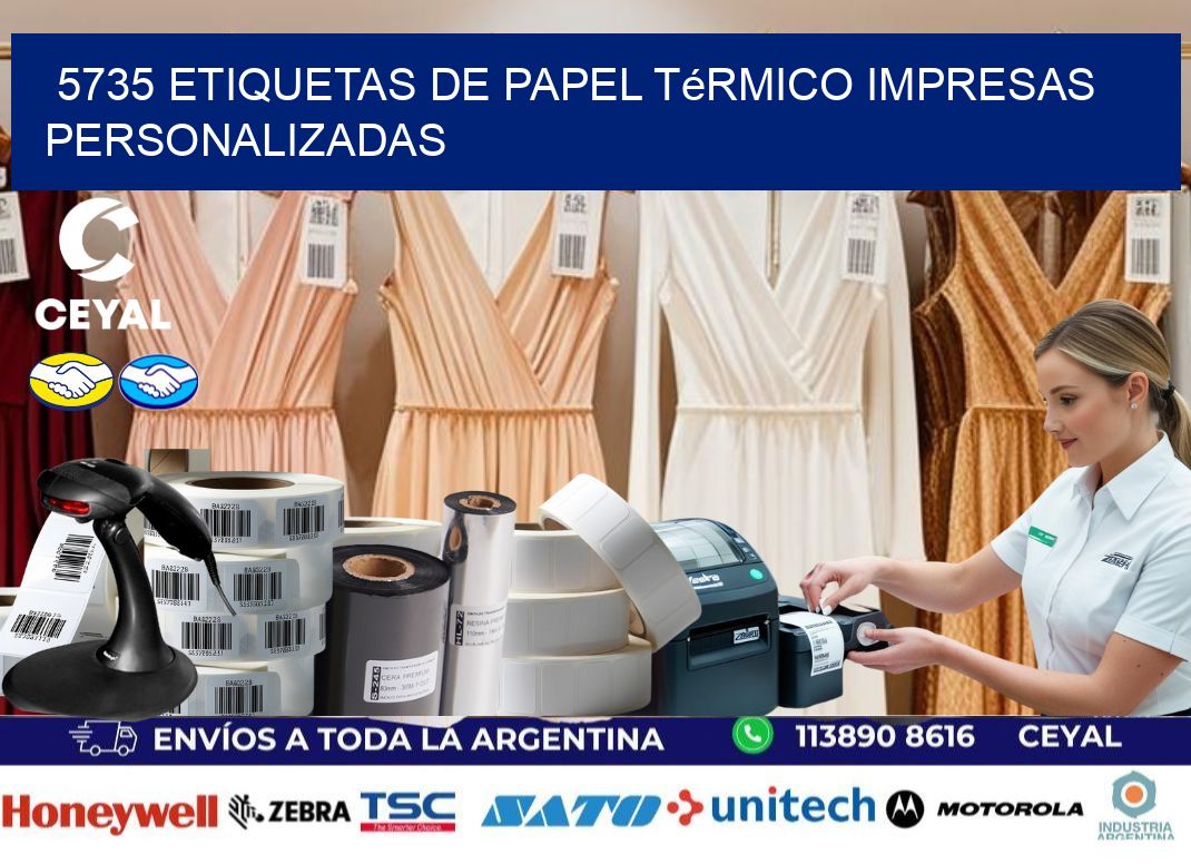 5735 Etiquetas de papel térmico impresas personalizadas