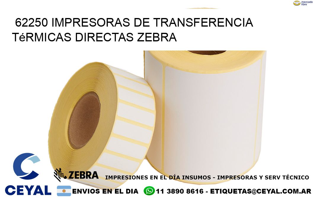 62250 impresoras de Transferencia  térmicas directas zebra