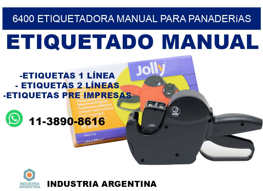 6400 etiquetadora manual para panaderías