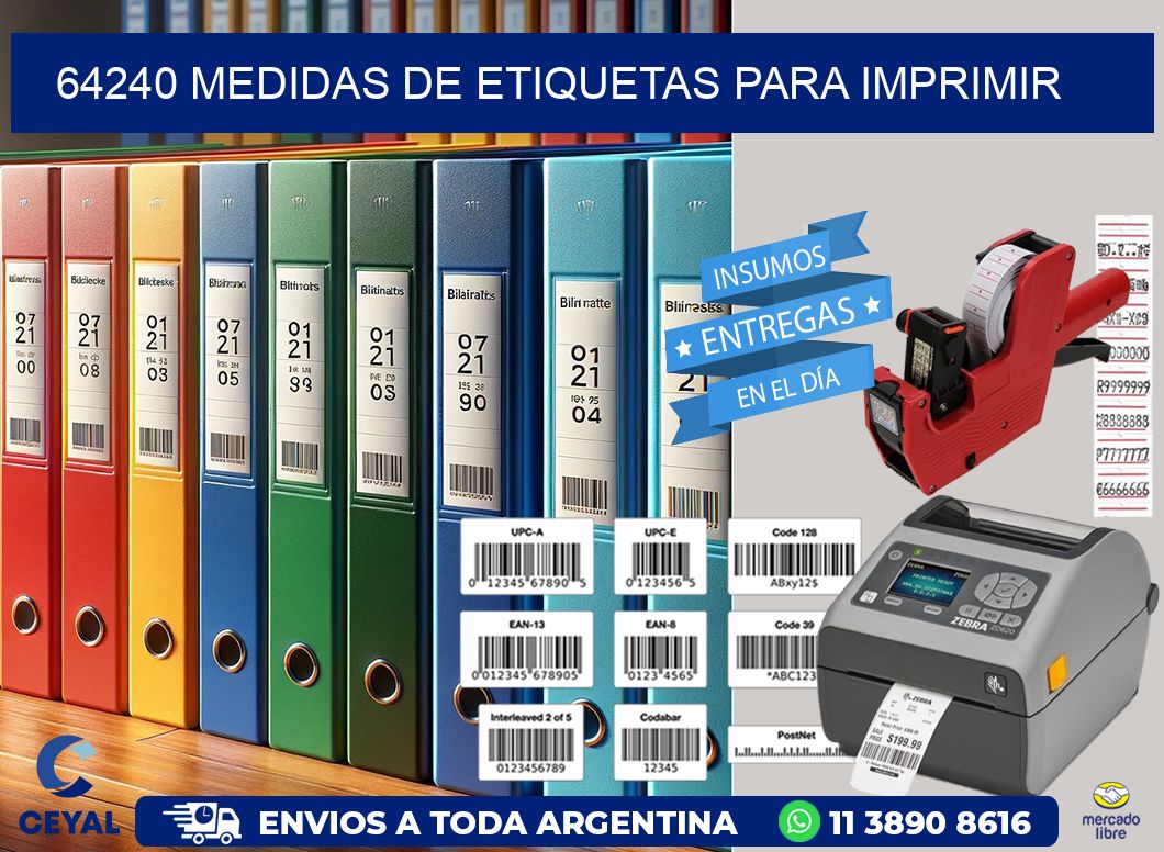 64240 Medidas de etiquetas para imprimir