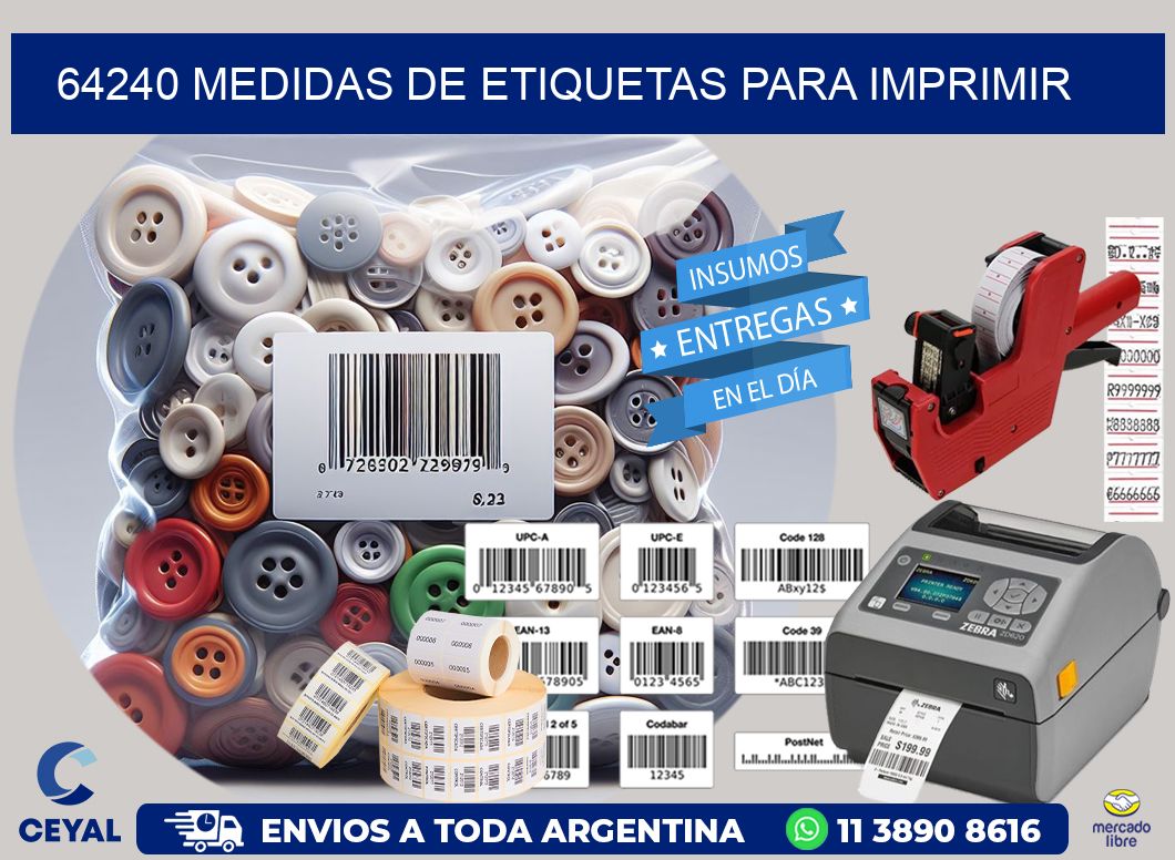 64240 Medidas de etiquetas para imprimir