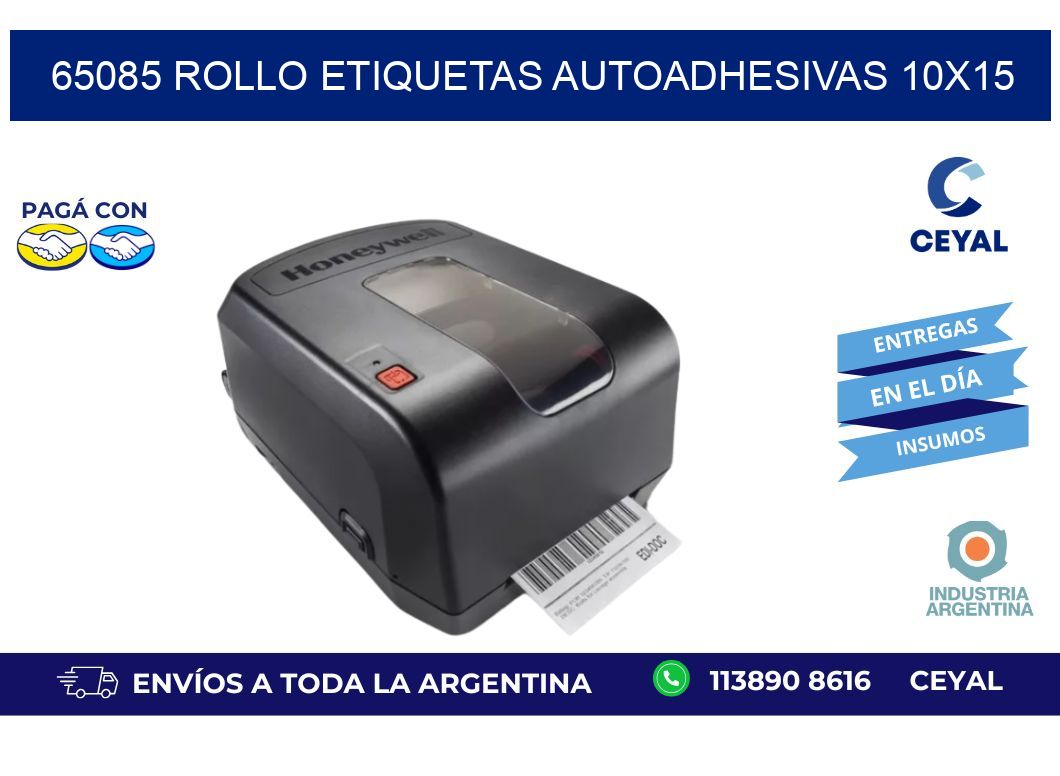 65085 Rollo Etiquetas autoadhesivas 10x15