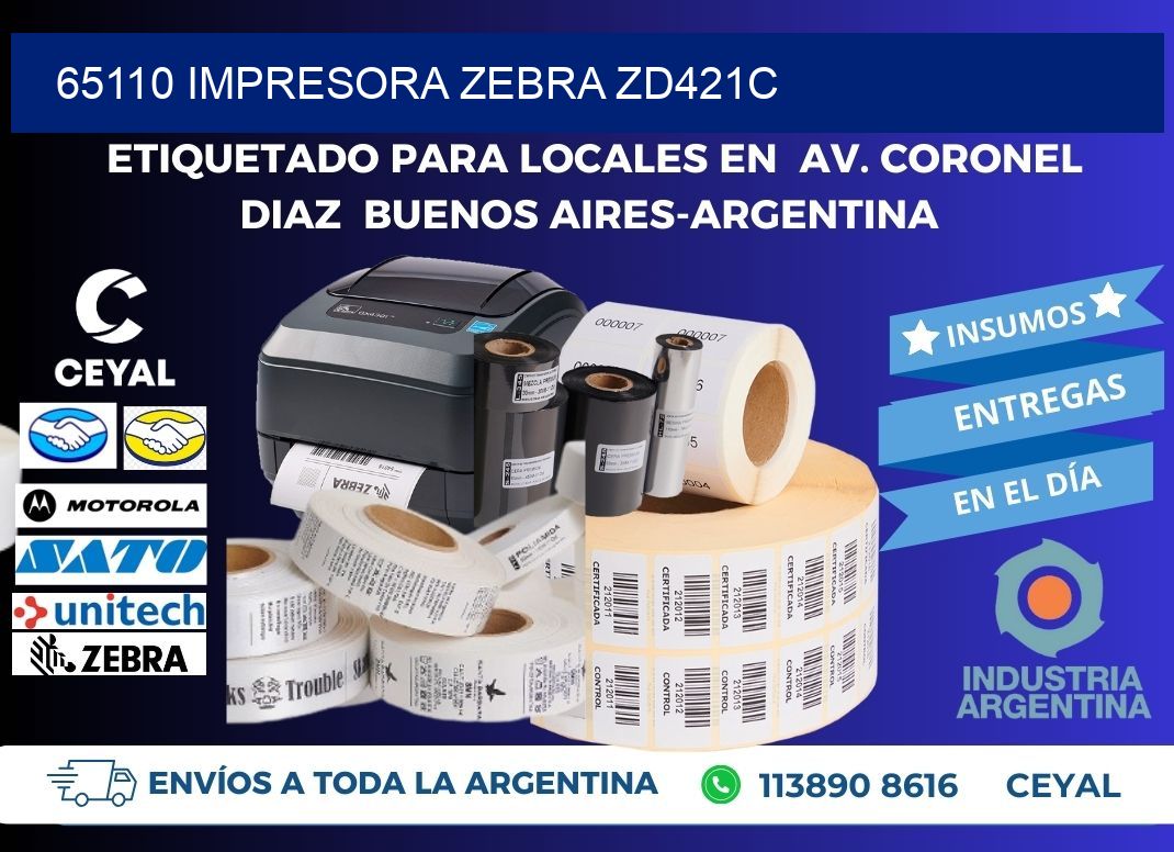 65110 Impresora Zebra zd421c