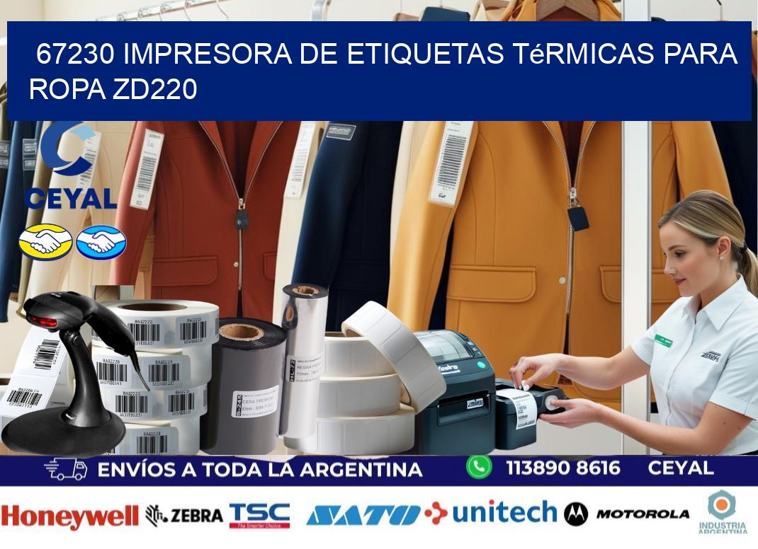 67230 impresora de etiquetas térmicas para ropa ZD220