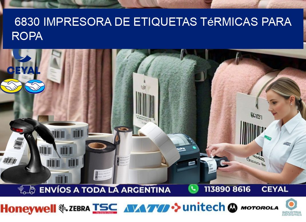 6830 impresora de etiquetas térmicas para ropa
