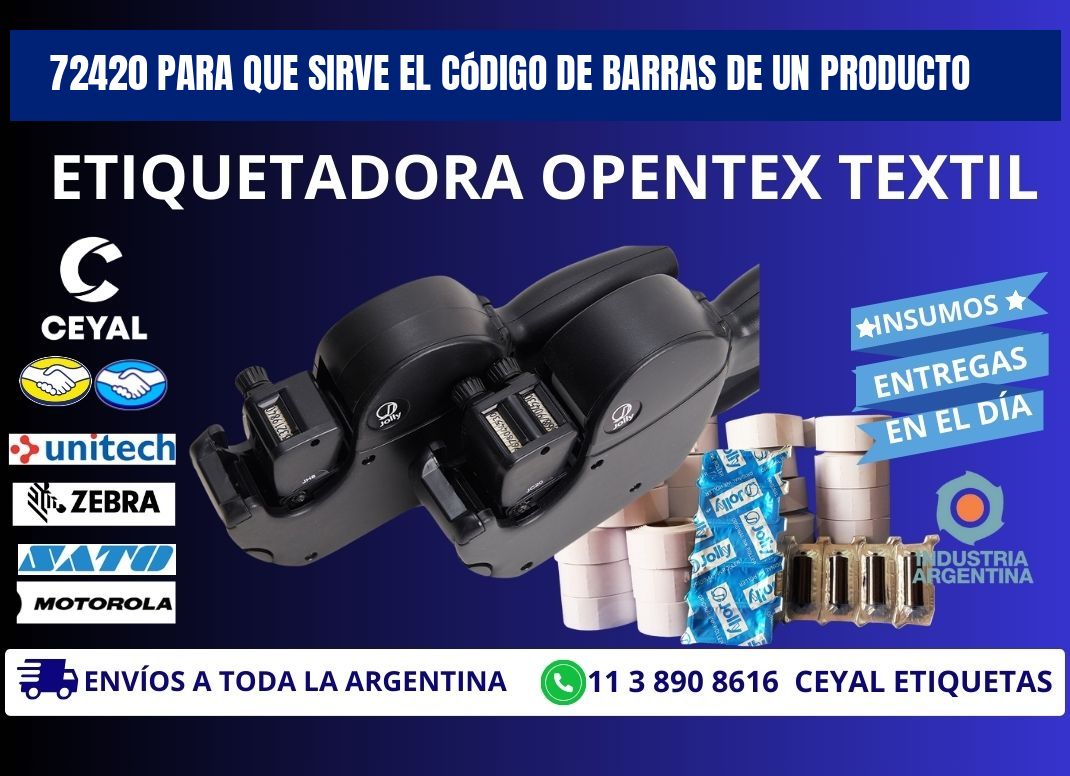 72420 Para que sirve el código de barras de un producto