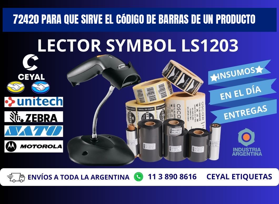 72420 Para que sirve el código de barras de un producto