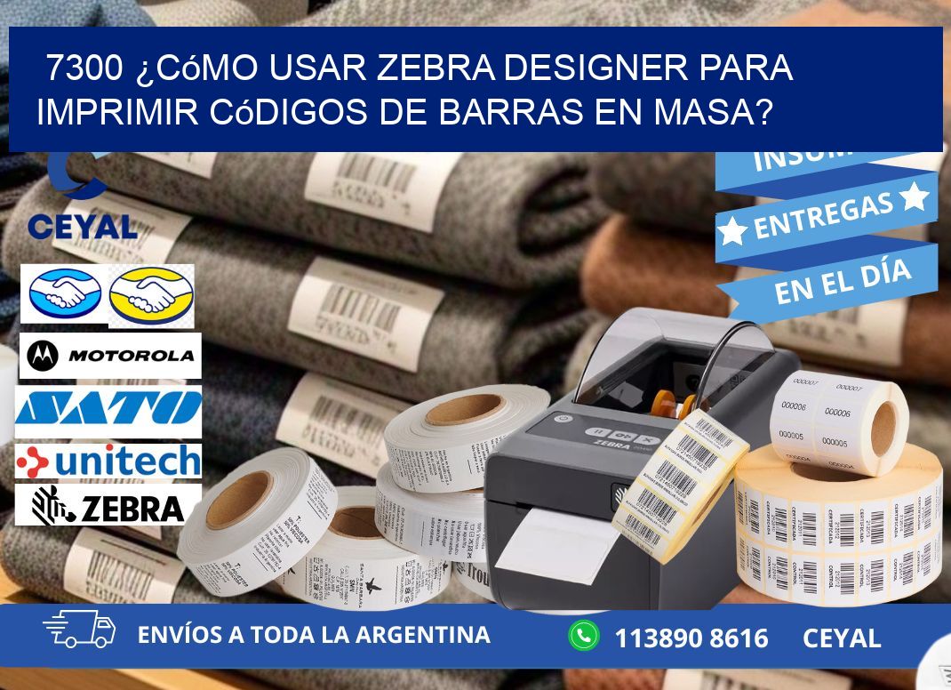 7300 ¿Cómo usar Zebra Designer para imprimir códigos de barras en masa?