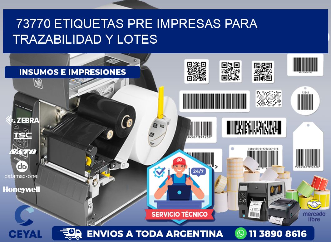 73770 etiquetas pre impresas para trazabilidad y lotes