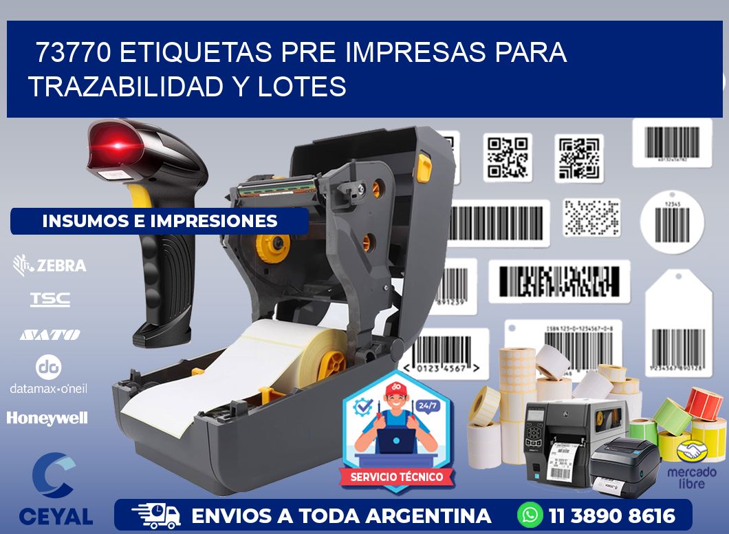 73770 etiquetas pre impresas para trazabilidad y lotes
