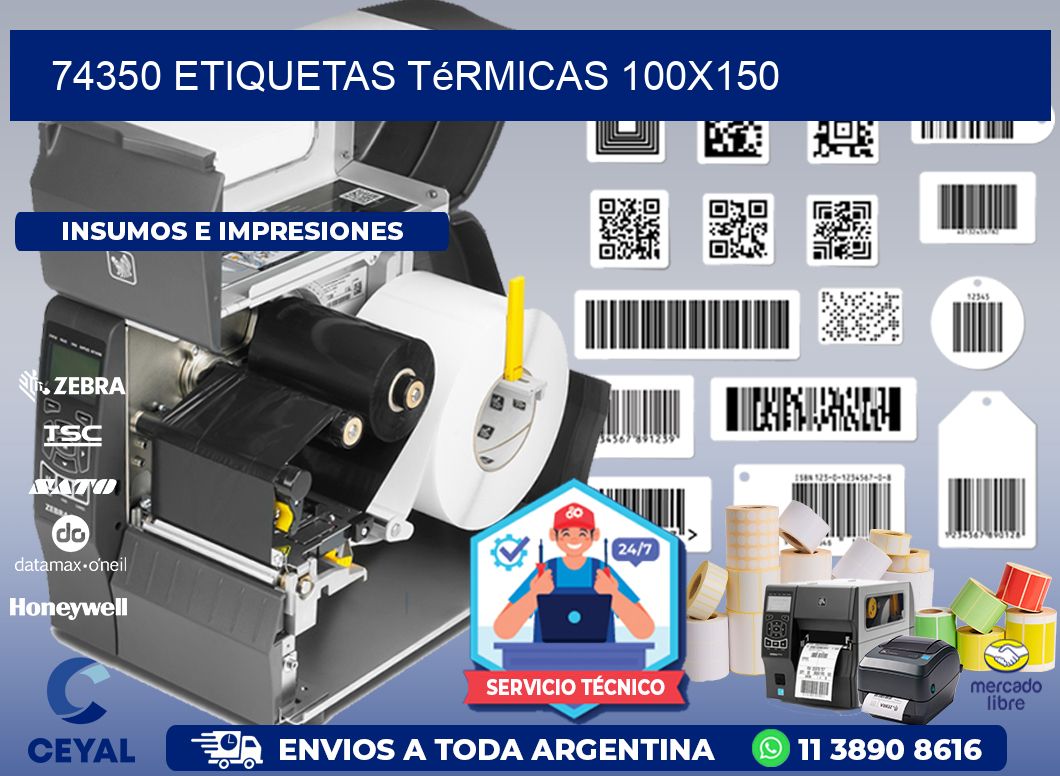 74350 etiquetas térmicas 100x150