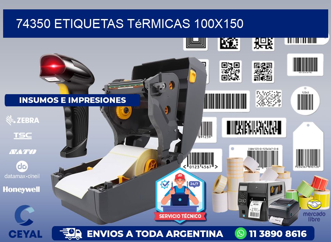 74350 etiquetas térmicas 100x150