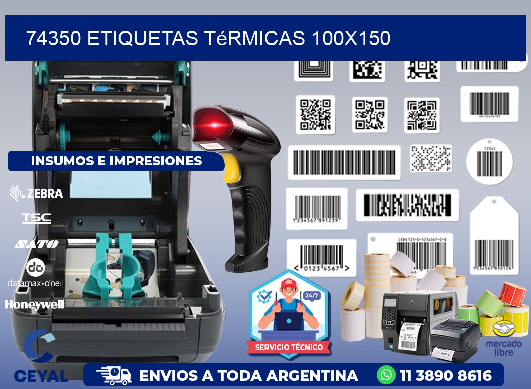 74350 etiquetas térmicas 100x150