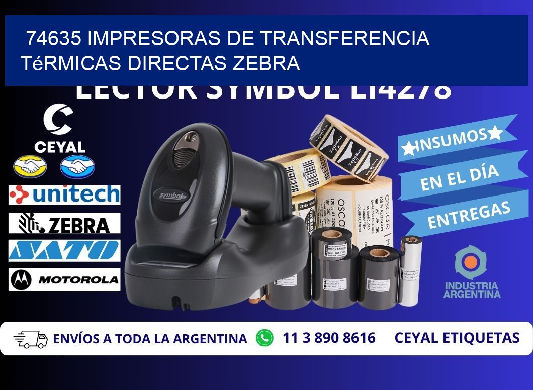 74635 impresoras de Transferencia térmicas directas zebra