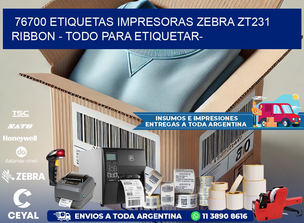 76700 etiquetas impresoras zebra zt231 ribbon - Todo para Etiquetar-