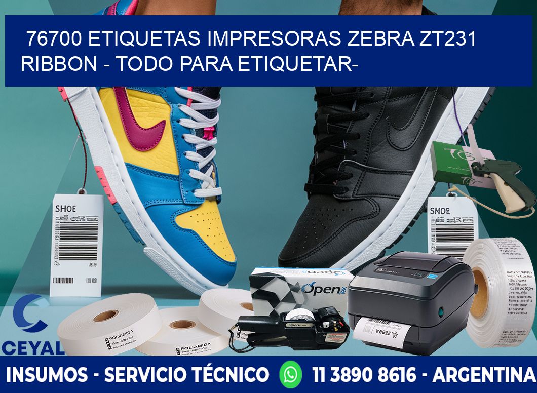 76700 etiquetas impresoras zebra zt231 ribbon - Todo para Etiquetar-
