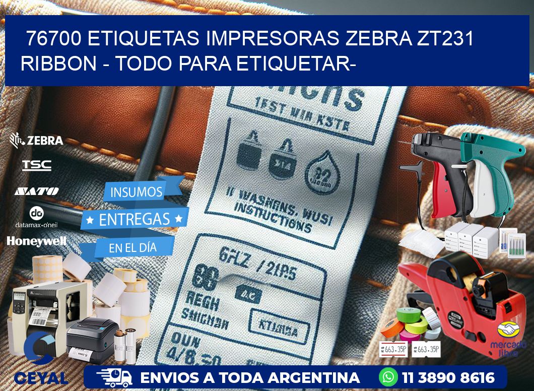76700 etiquetas impresoras zebra zt231 ribbon - Todo para Etiquetar-