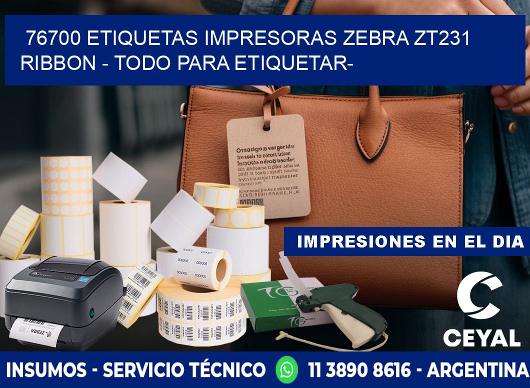 76700 etiquetas impresoras zebra zt231 ribbon - Todo para Etiquetar-