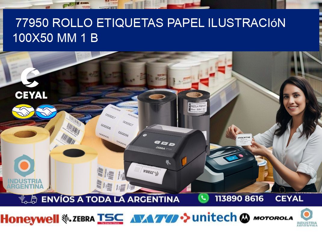 77950 Rollo Etiquetas Papel Ilustración 100x50 Mm 1 B