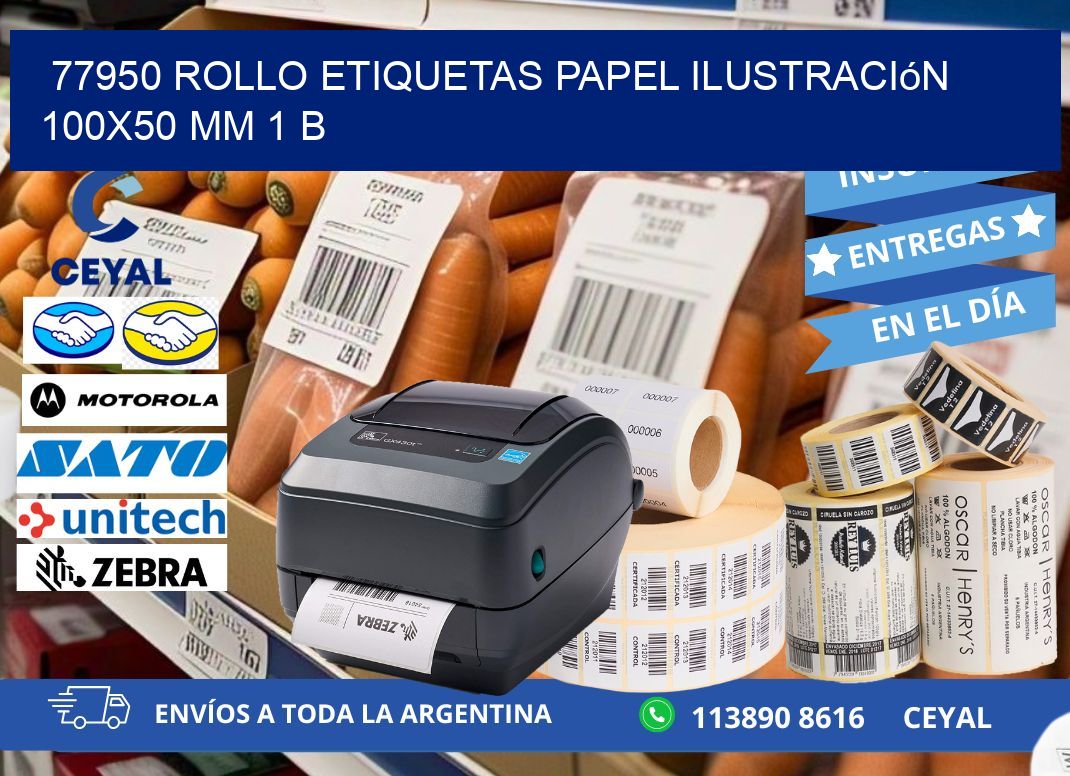 77950 Rollo Etiquetas Papel Ilustración 100x50 Mm 1 B