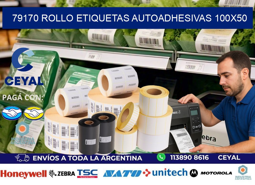 79170 Rollo Etiquetas autoadhesivas 100×50