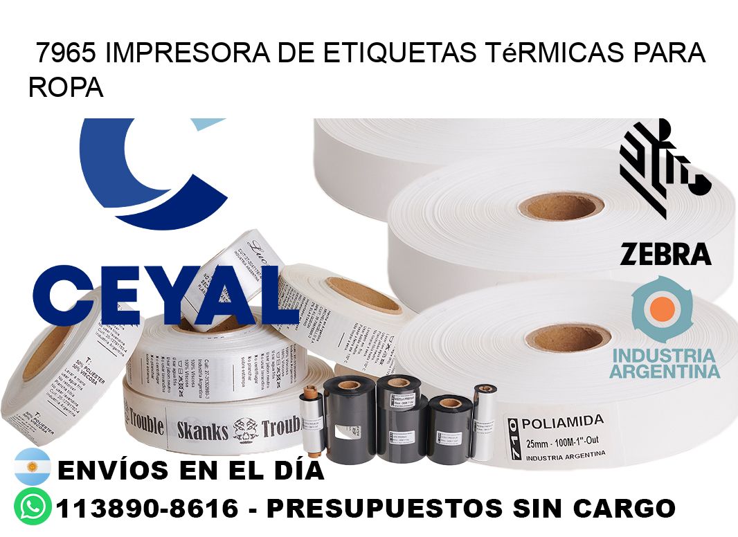 7965 impresora de etiquetas térmicas para ropa