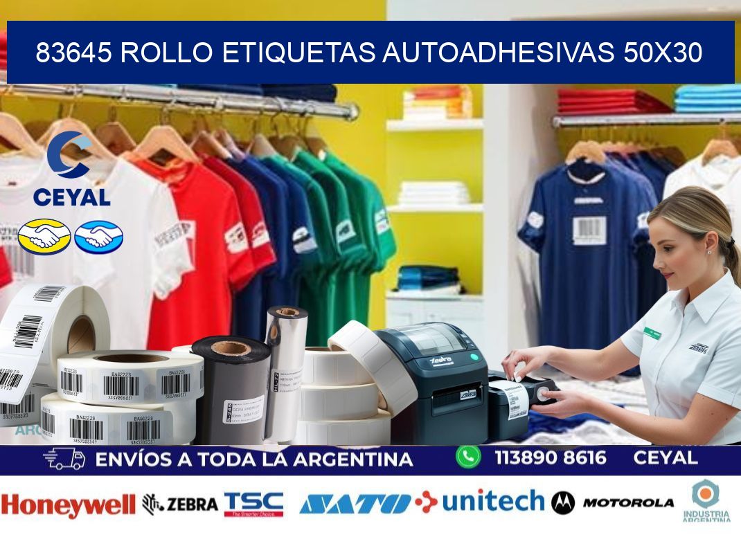 83645 Rollo Etiquetas autoadhesivas 50×30