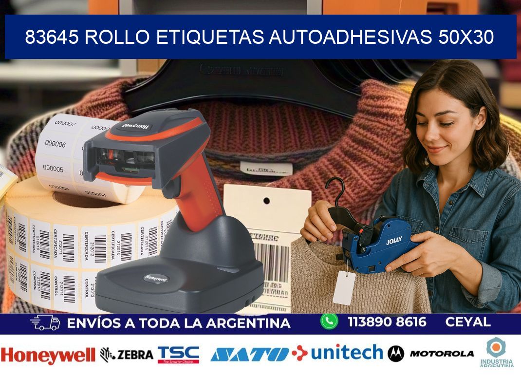 83645 Rollo Etiquetas autoadhesivas 50x30