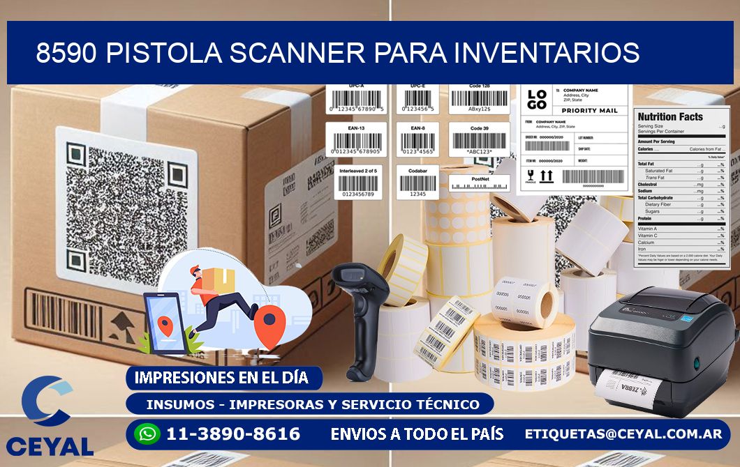 8590 Pistola Scanner para inventarios