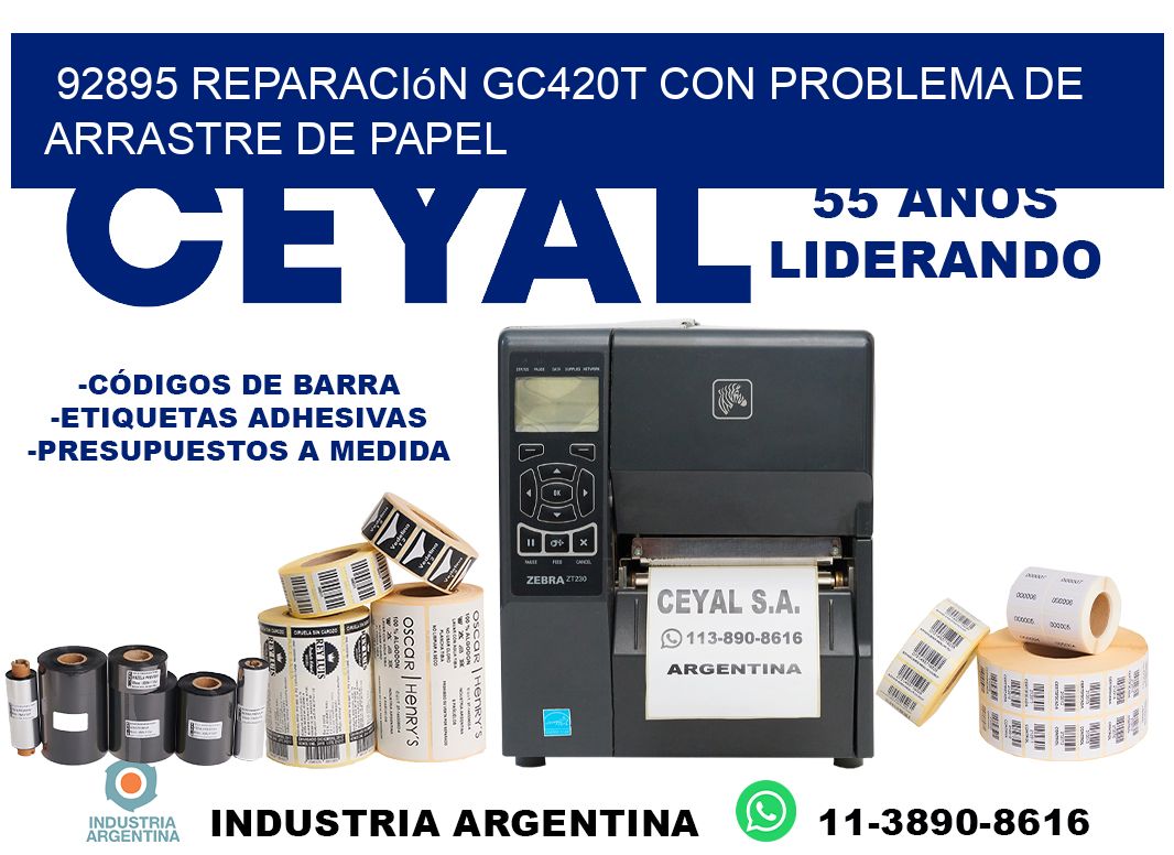 92895 reparación gc420t con problema de arrastre de papel