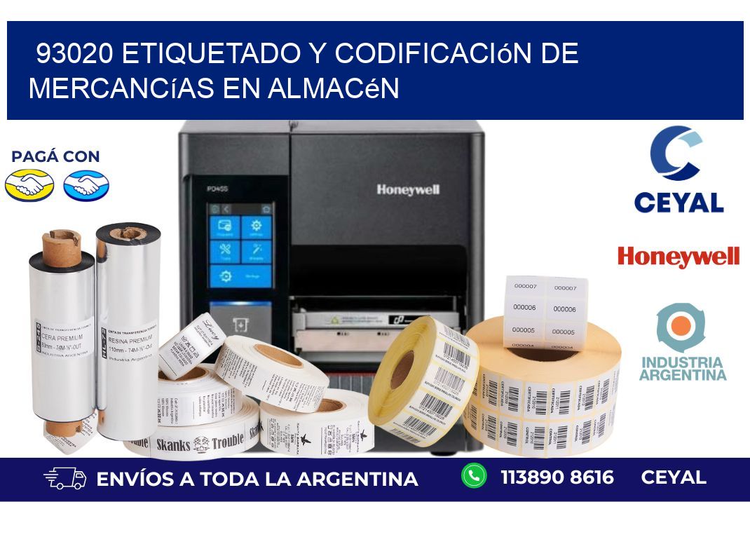 93020 Etiquetado y codificación de mercancías en almacén