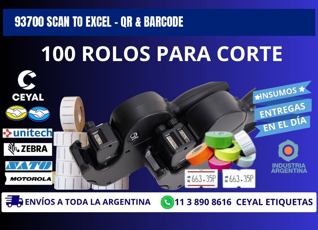 93700 Scan to Excel - QR & Barcode