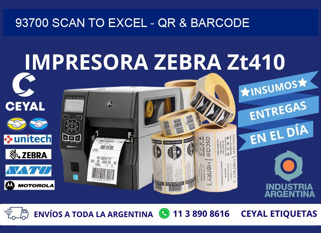 93700 Scan to Excel - QR & Barcode