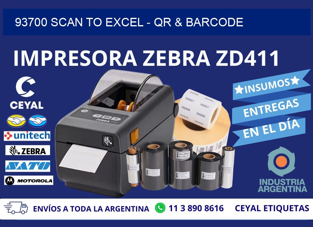 93700 Scan to Excel - QR & Barcode