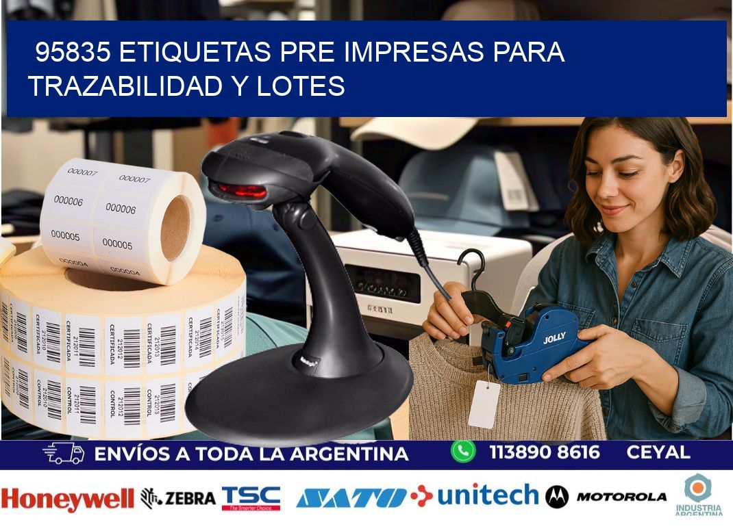 95835 etiquetas pre impresas para trazabilidad y lotes