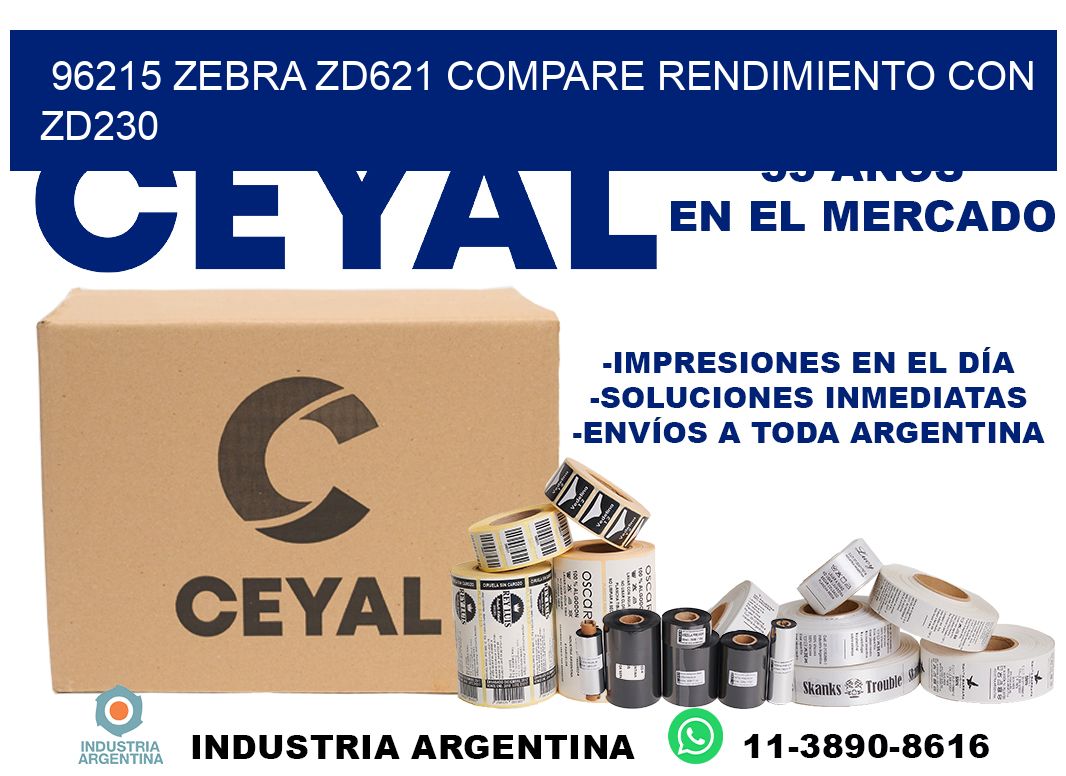 96215 Zebra ZD621 compare rendimiento con ZD230