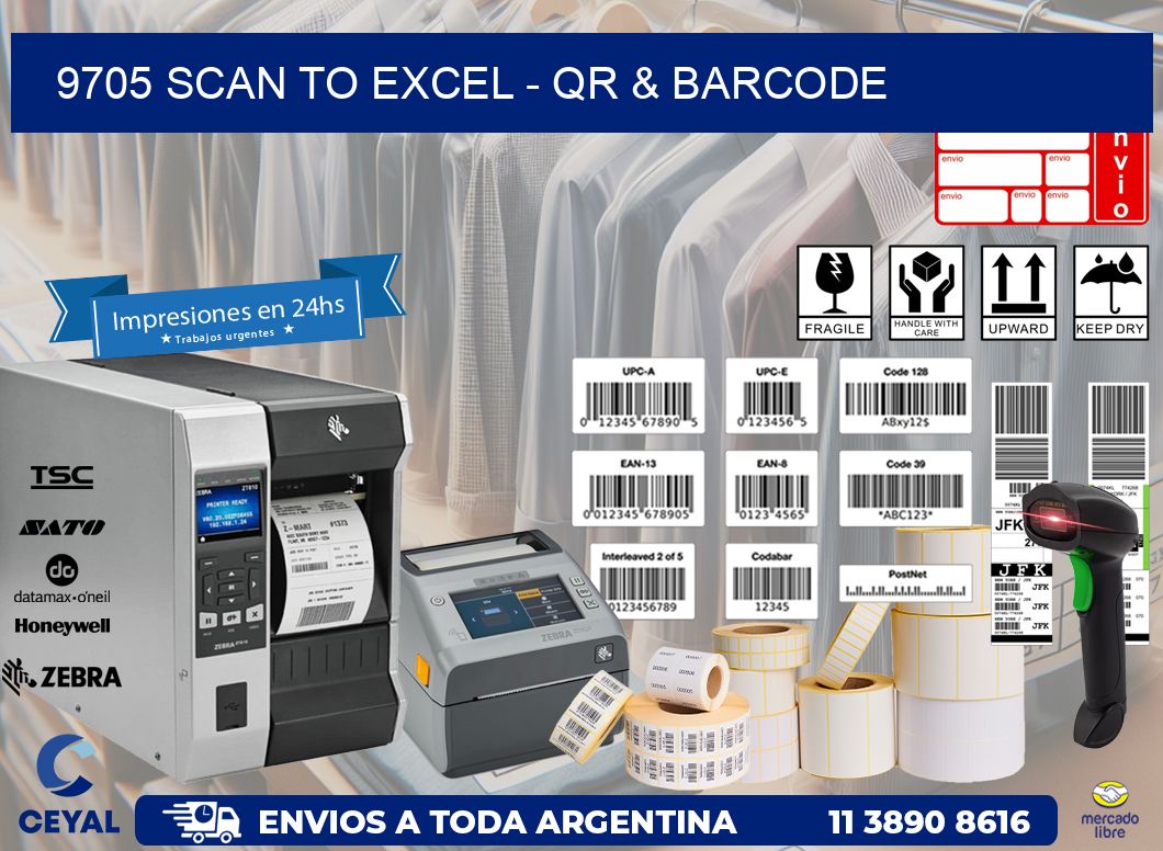 9705 Scan to Excel - QR & Barcode