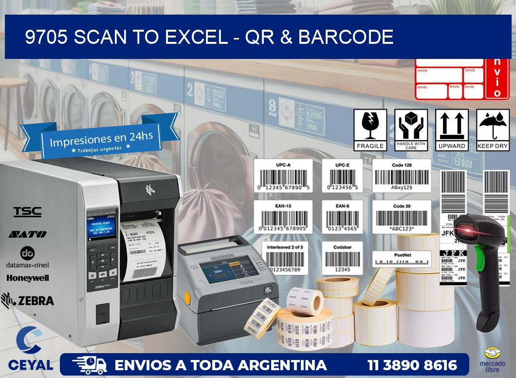9705 Scan to Excel - QR & Barcode