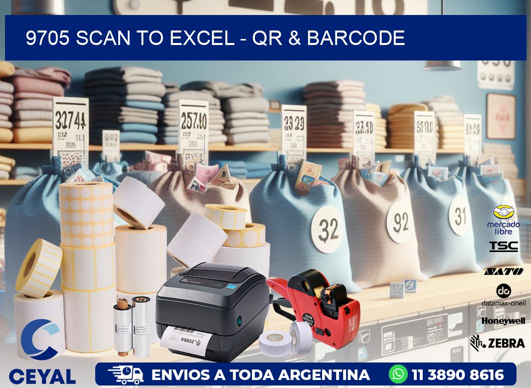 9705 Scan to Excel – QR & Barcode