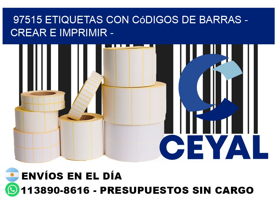 97515 etiquetas con códigos de barras - Crear e imprimir -