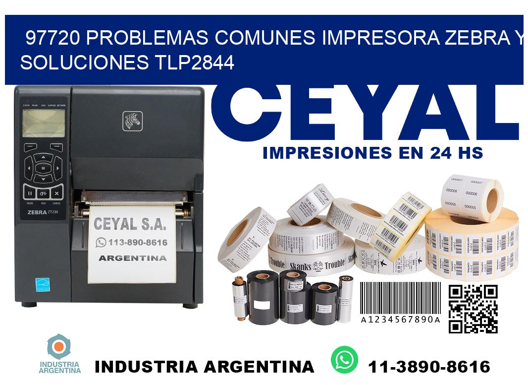 97720 problemas comunes impresora Zebra y soluciones TLP2844