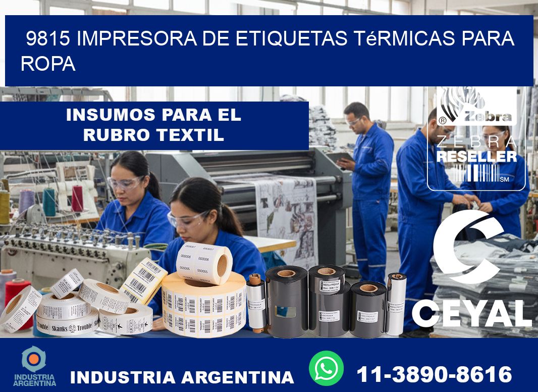 9815 impresora de etiquetas térmicas para ropa
